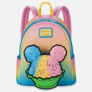 DISNEY PARKS Eats Collection Mickey Ear Shaved Ice Loungefly Mini Backpack 2024